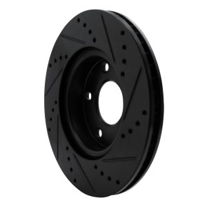 Mazda 3 Brake Rotor (1) - Front Left - R1 Concepts - Drilled & Slotted - Black - `19-`25